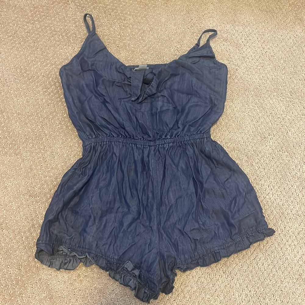 Mossimo Supply Lightweight Denim Romper, S